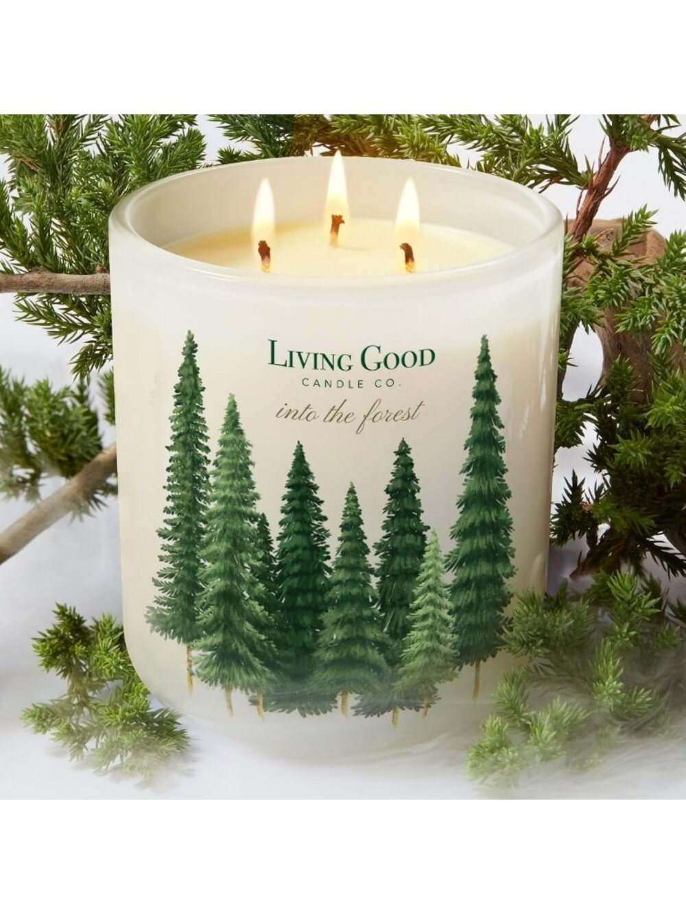 Fresh Forest Beeswax Candle with Eucalyptus & Pine Essential Oils - 90+ Hr Burn